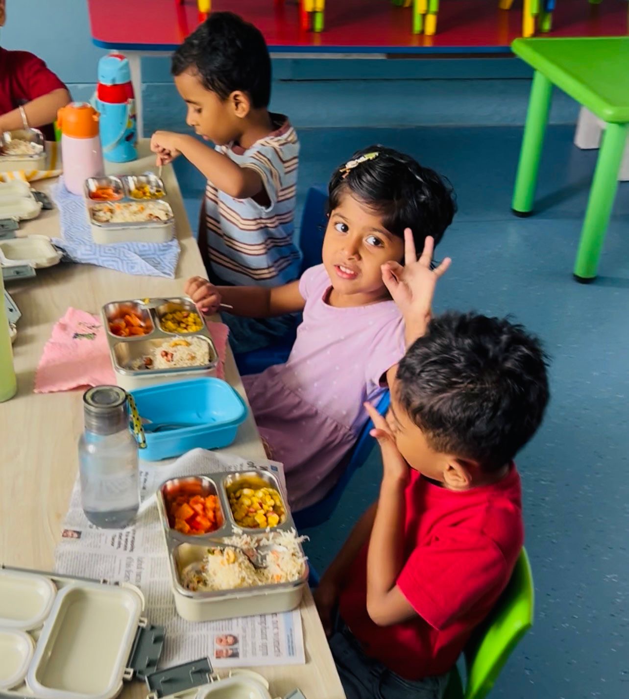 Child enjoying a tasty homemade meal